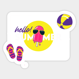 hello summer Sticker